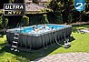 בריכה מלבנית אולטרה INTEX דגם 26364 סדרת ULTRA XTR + משאבת חול 2,100 גלון