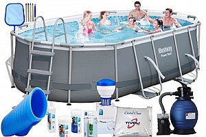 חבילת PREMIUM בריכה אובלית אולטרה BESTWAY דגם 56620P חבילת PREMIUM בריכה אובלית אולטרה BESTWAY דגם 56620P