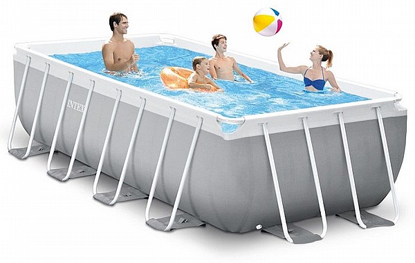 בריכה מלבנית אולטרה INTEX דגם 26790 + משאבת נייר 530 גלון