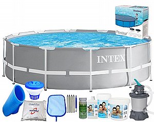 חבילת PREMIUM בריכה לגינה עגולה INTEX דגם 26716P חבילת PREMIUM בריכה לגינה עגולה INTEX דגם 26716P